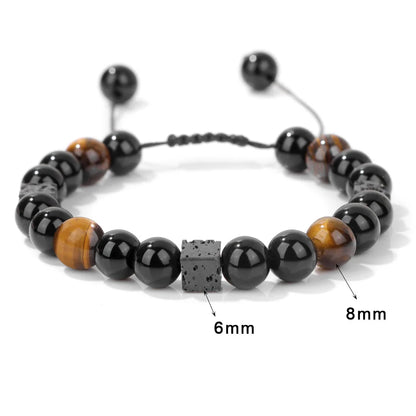 Bracelet en Pierre Naturelle Œil de Tigre – Force & Élégance