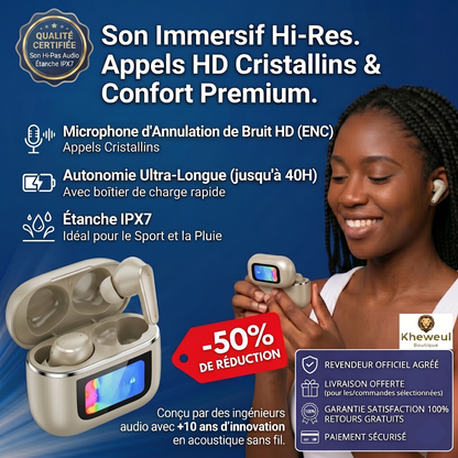 Un Airpods Pro KBH, Son HD avec réduction de bruit, +80H d'autonomie