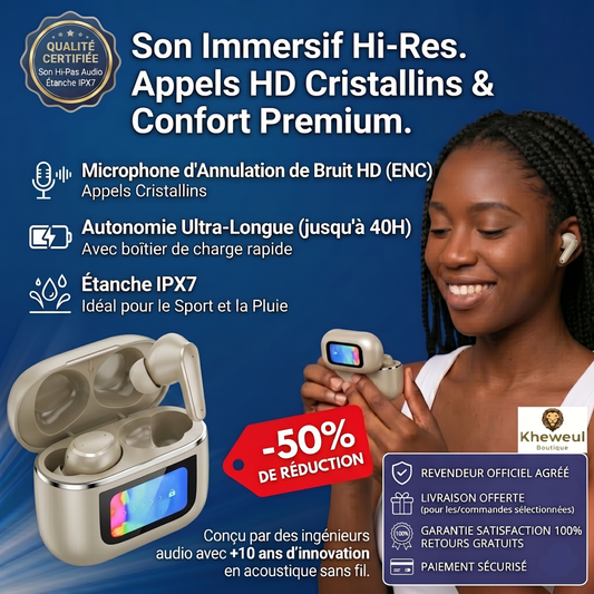 Un Airpods Pro KBH, Son HD avec réduction de bruit, +80H d'autonomie