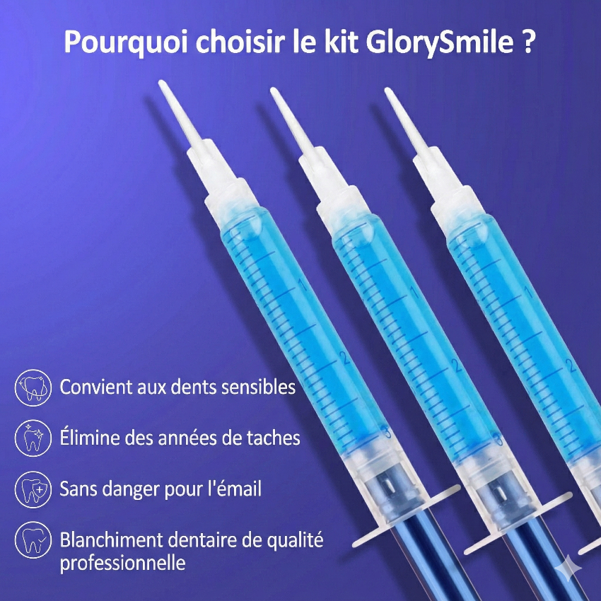 Kit de Blanchiment Dentaire LED Glorysmile – Un Sourire Magnétique en 10 Minutes