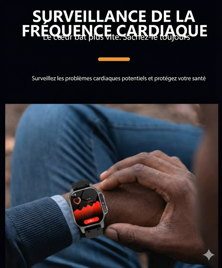 Montre Intelligente haut de gamme conçue pour les Sportifs et les Passionnés de Tech.