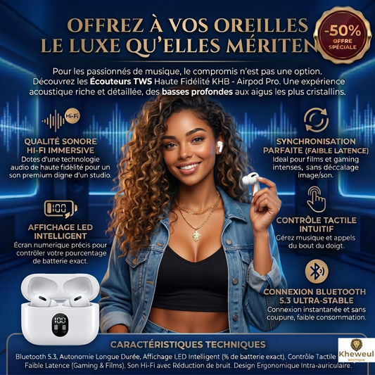 Airpods KHB pour les amateurs du son, +48h d'autonomie