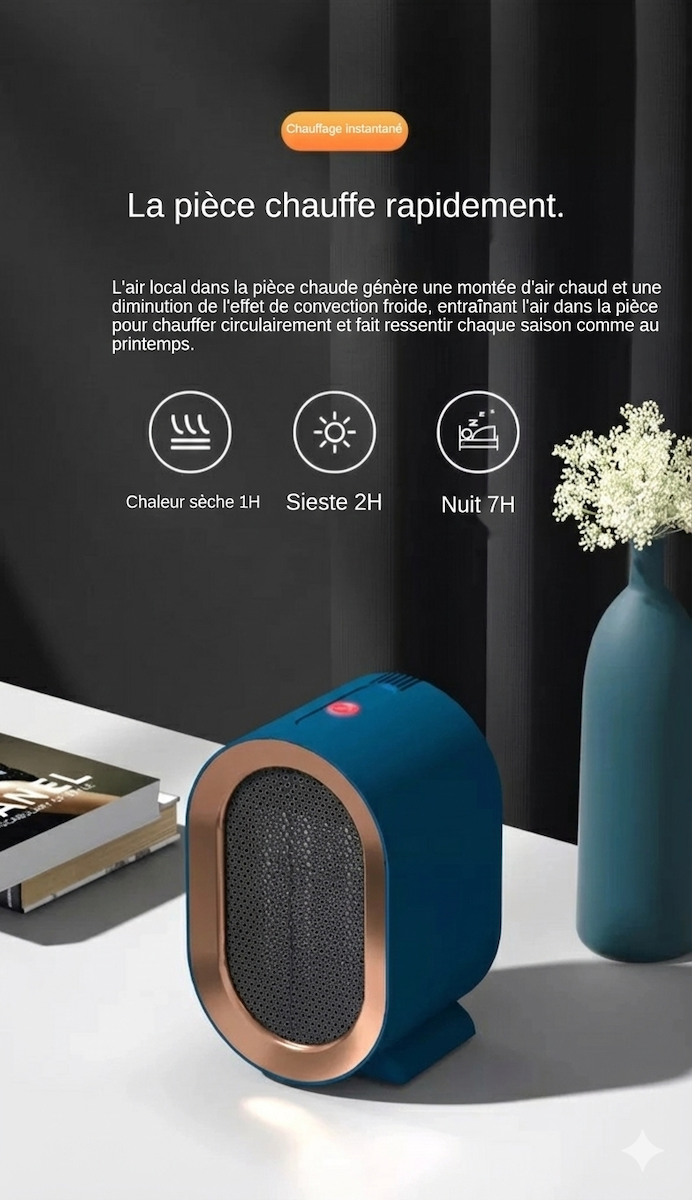 Un acheté, un offert - Chauffage d'Appoint Électrique – Chaleur Instantanée & Silencieuse