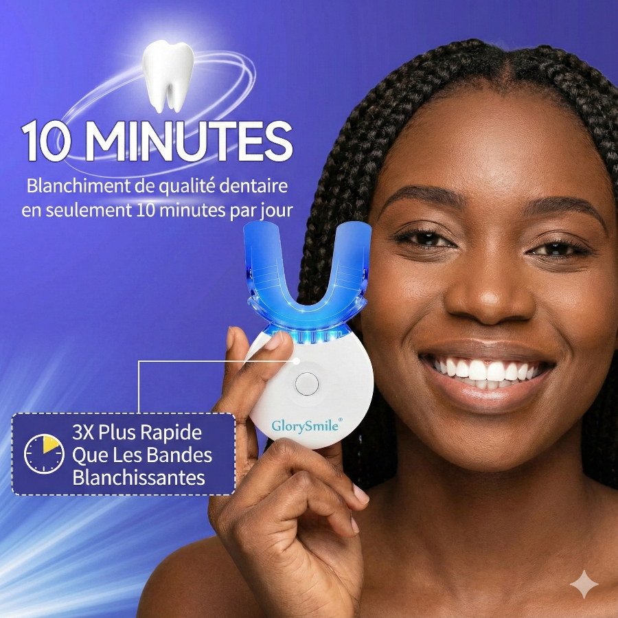Kit de Blanchiment Dentaire LED Glorysmile – Un Sourire Magnétique en 10 Minutes