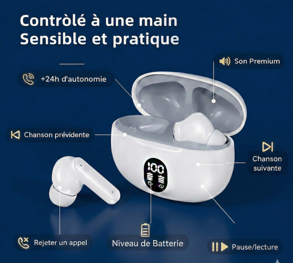 Un acheté = Un autre offert, Airpods KHB pour les amateurs du son, +48h d'autonomie