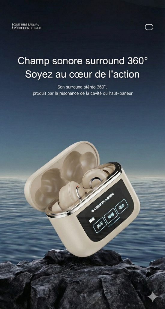 Airpods Pro Audio Premium: Surround 360°, ANC Intelligent & Boîtier à Écran Tactile