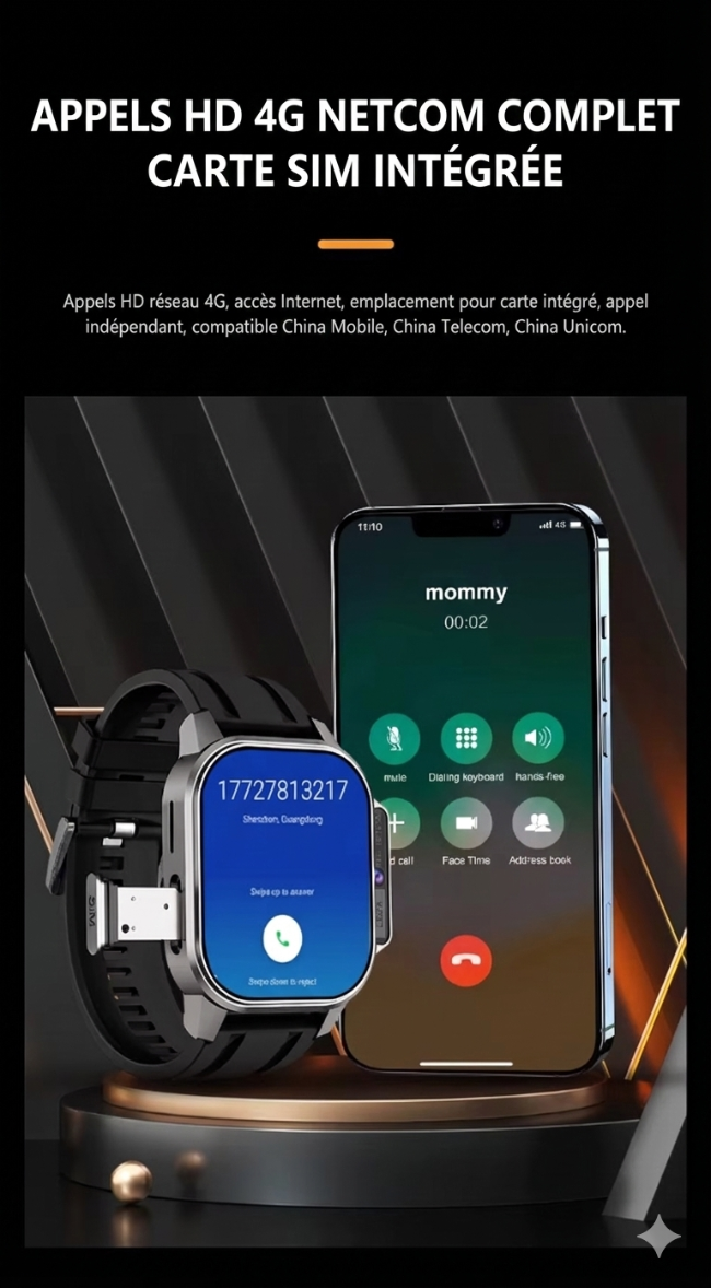 Montre Intelligente haut de gamme conçue pour les Sportifs et les Passionnés de Tech.