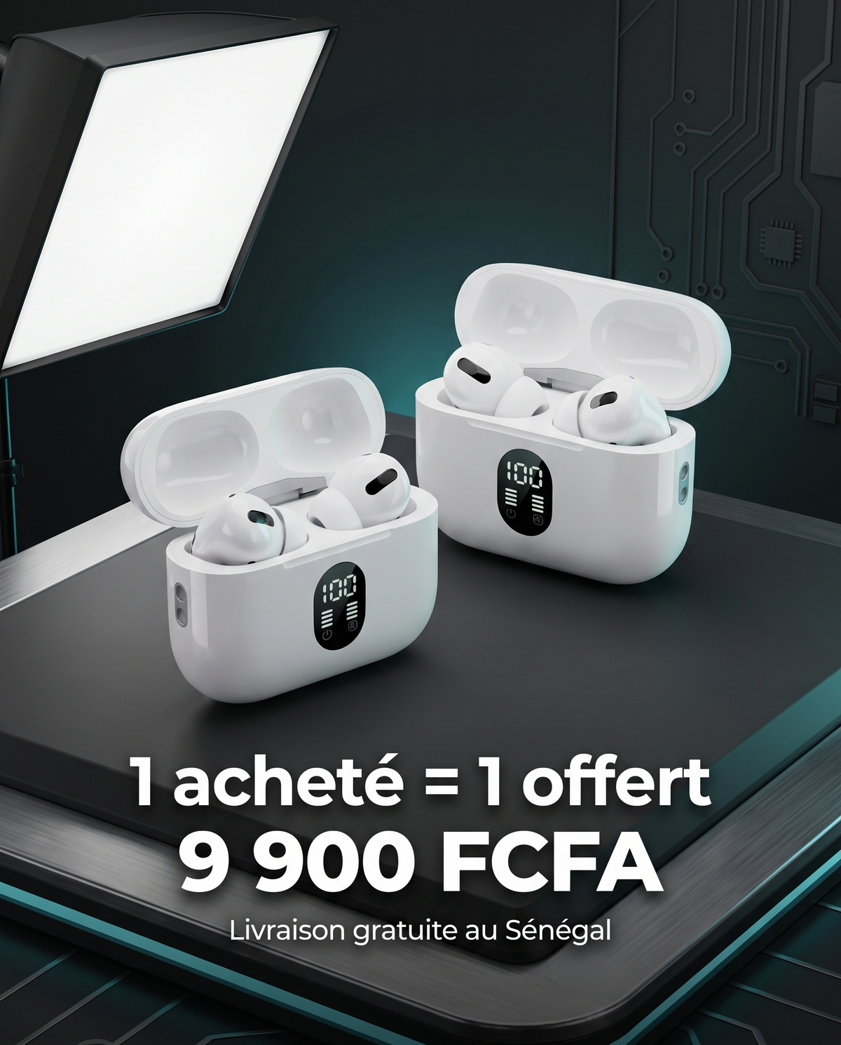 AirPods KHB offre 1 acheté 1 offert à 9 900 FCFA